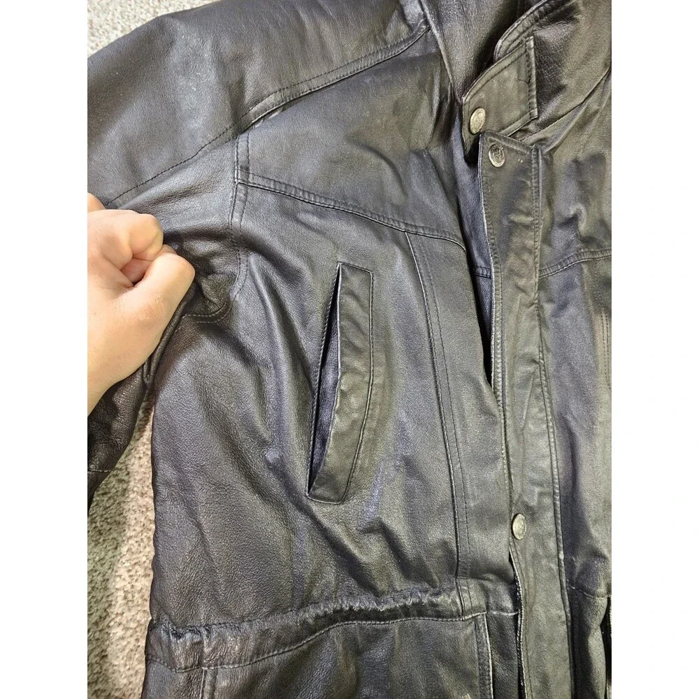 Vintage Expression Contemporary Men’s Leather‎ Jacket SZ L Black Great Condition